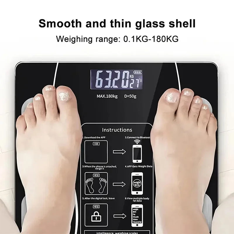 Bluetooth digitalna LED Vaga-180 kg