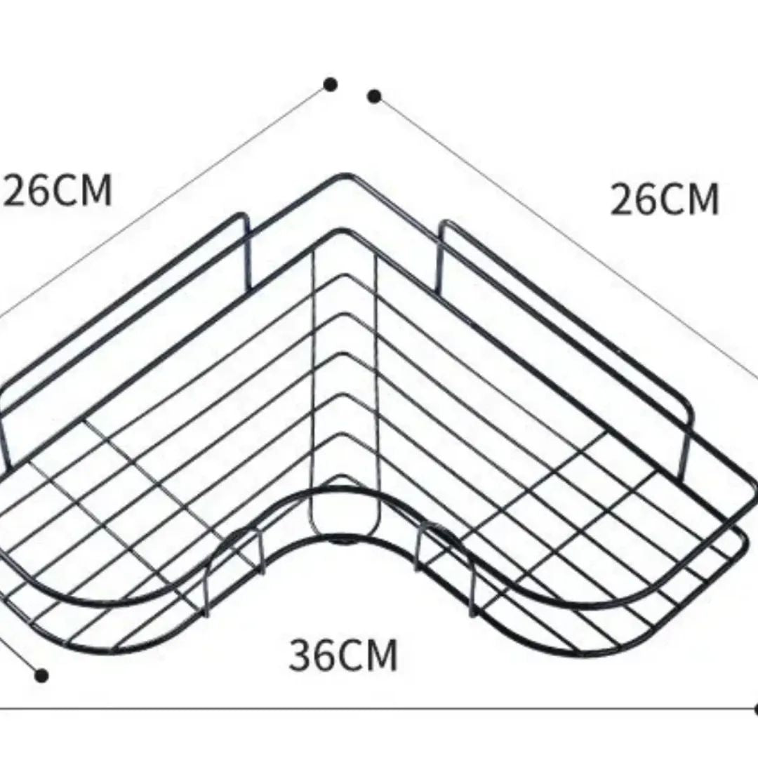 Crni zidni stalak za kupaonicu bez bušenja - Premium stalak za tuš kabinu
