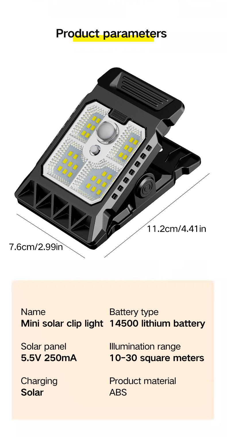 Solarna lampa s kopčom