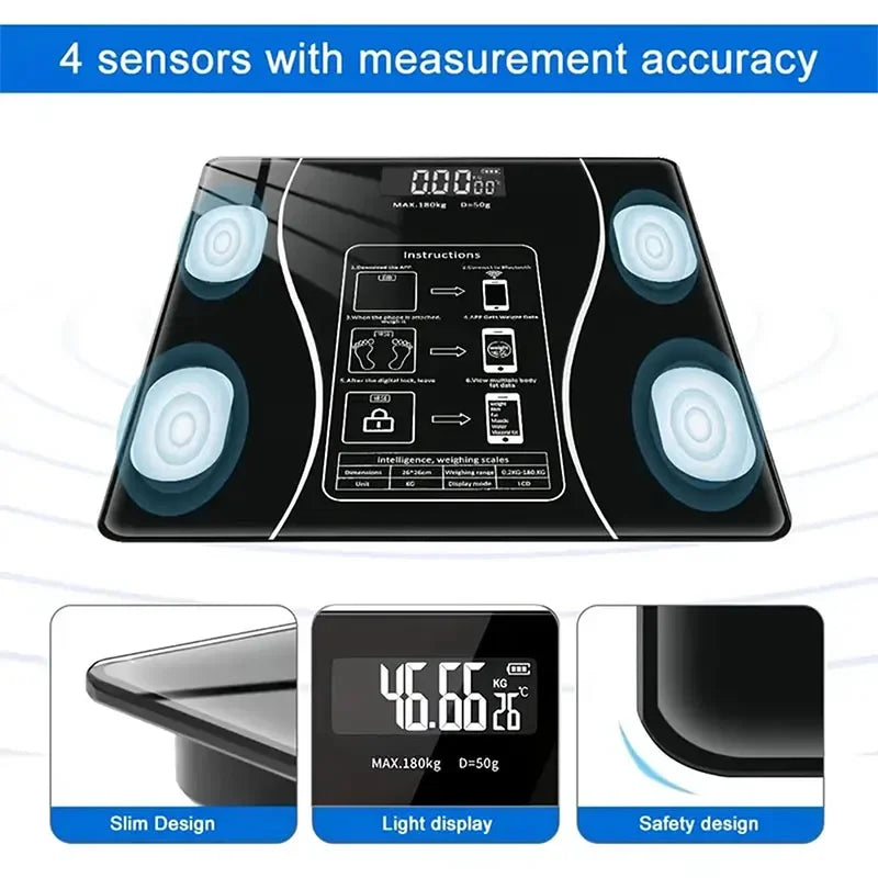 Bluetooth digitalna LED Vaga-180 kg