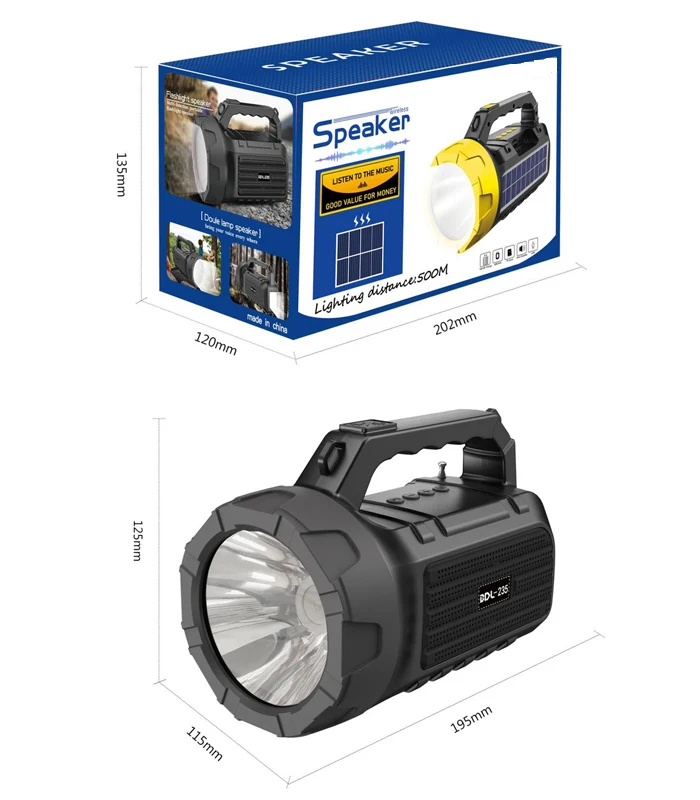 Rucna punjiva led lampa sa bluetooth zvucnikom