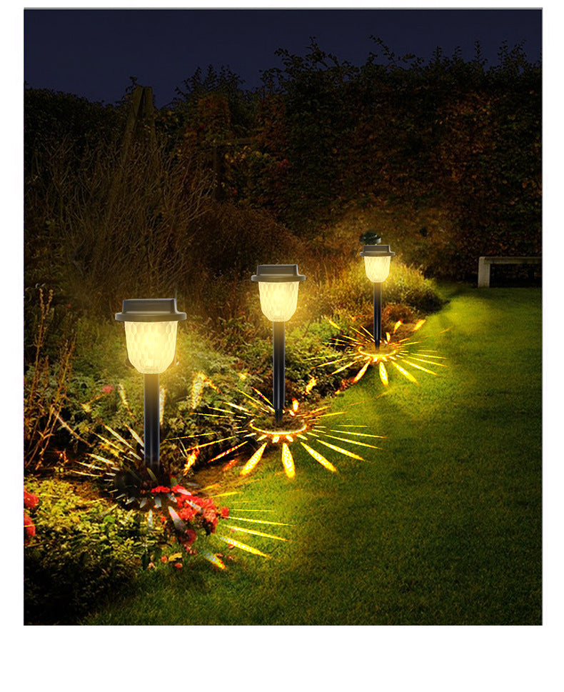 1+1  Solar lampa za travnjak mijenjaju boju i zuta  2u1