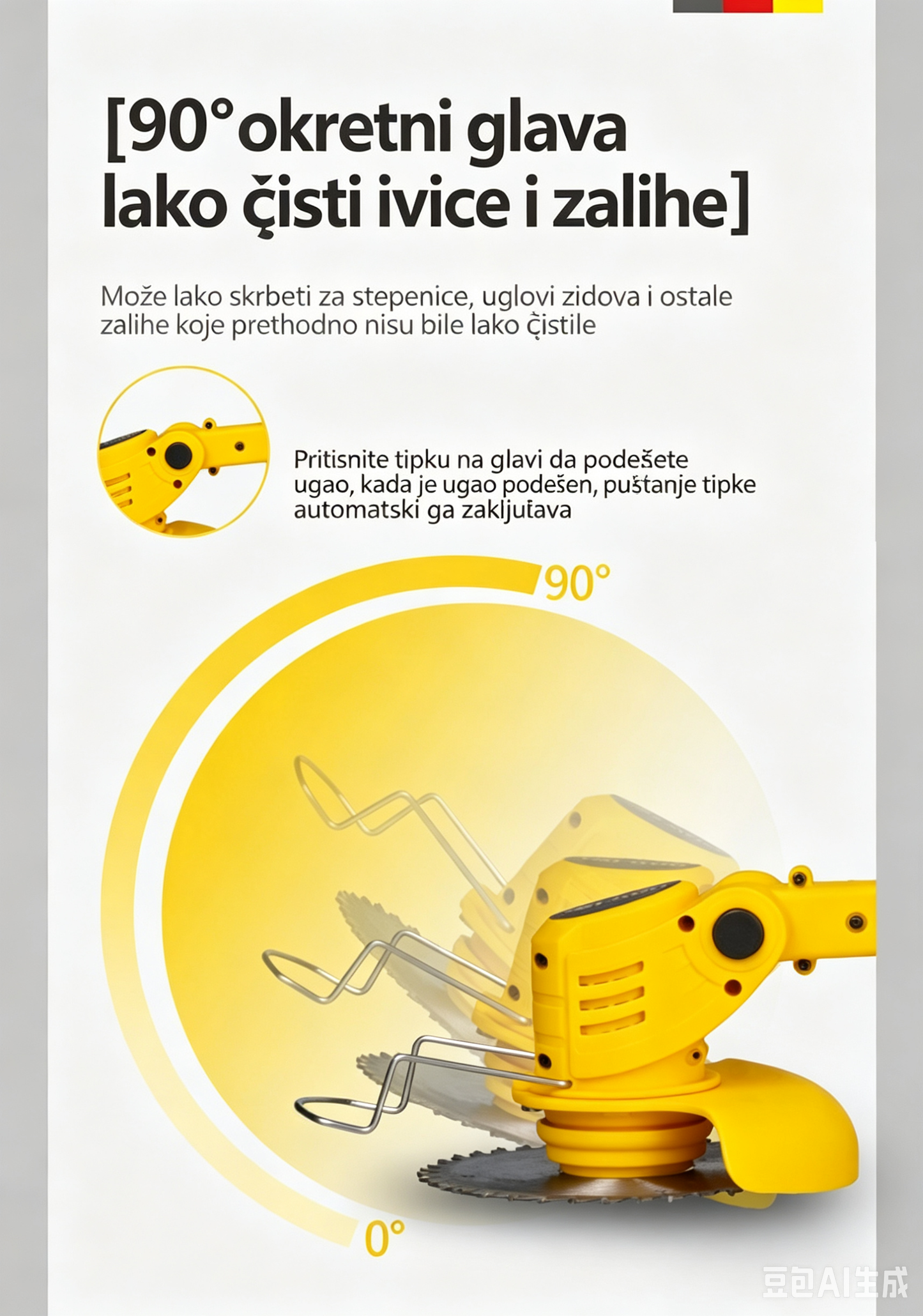 Akumulatorski Trimer TALADO 21V – Teleskopska Drška, Bežični, Profesionalni
