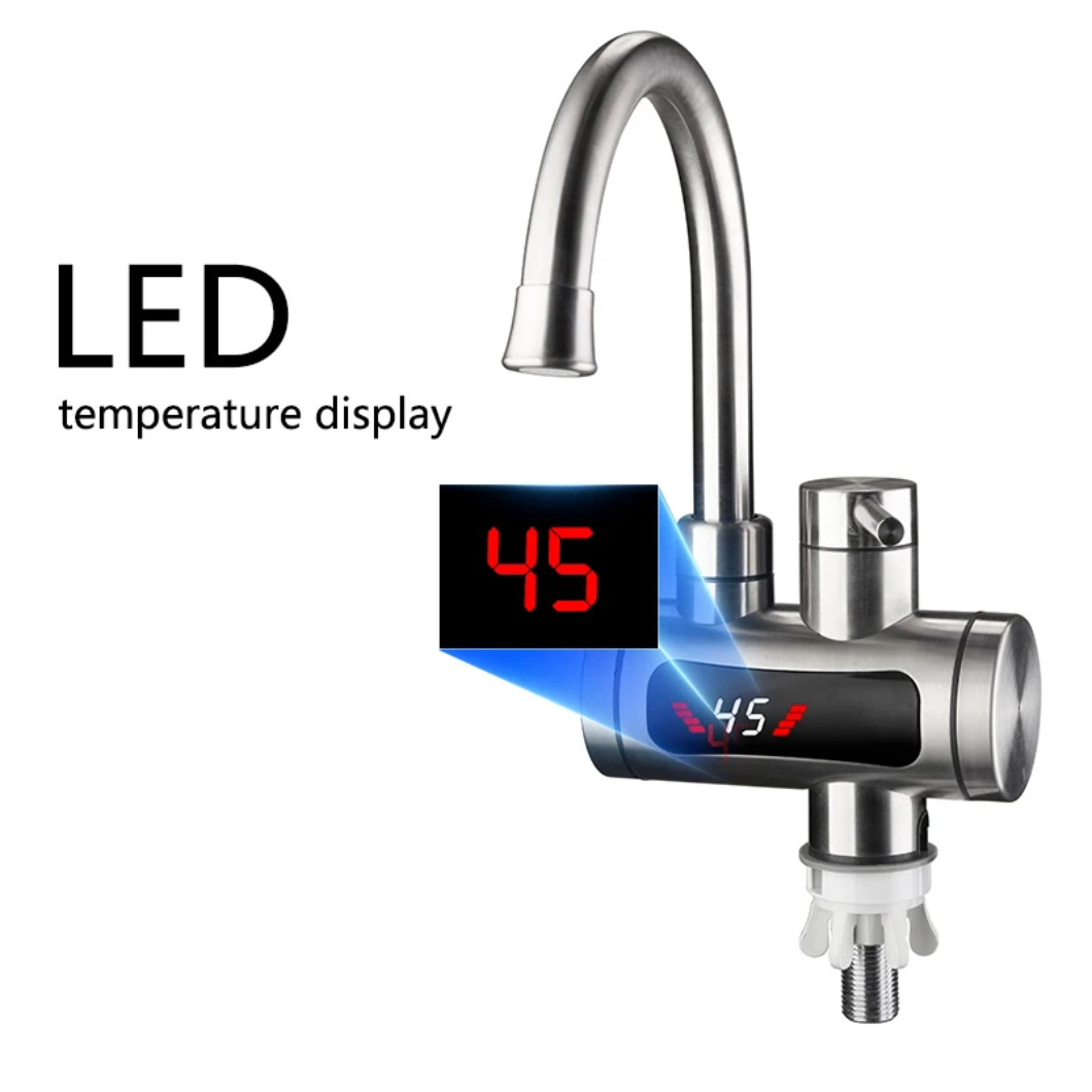 Električna česma sa grijačem INOX LUX – Trenutna topla voda