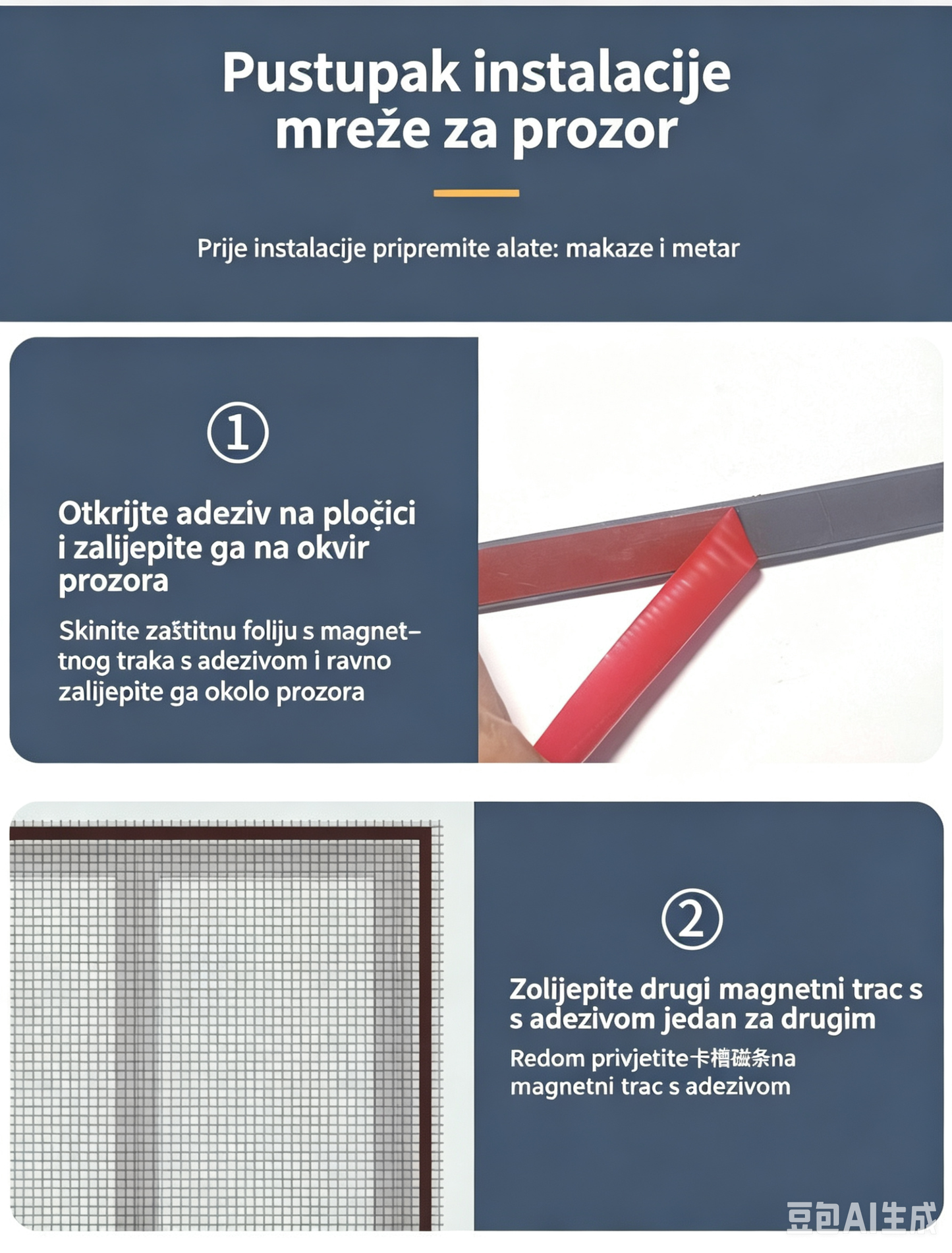 Magnetna Mreža za Prozor 150x150cm