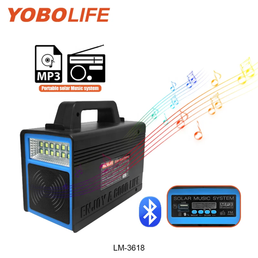 Solarni sistem sa akomulatorom + 4 sijalice + USB + BT Radio