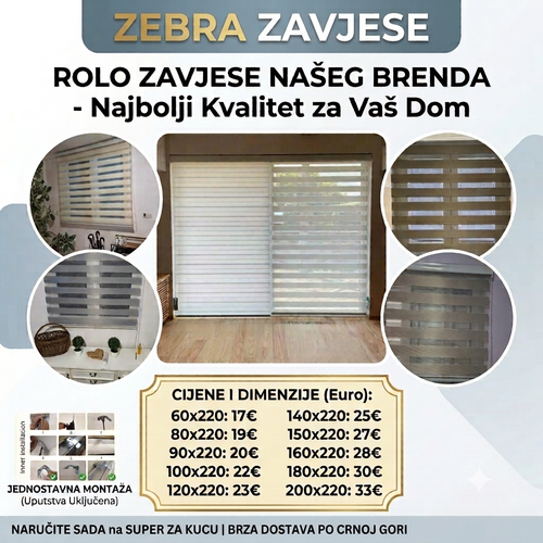 Zebra Zavjese Dan-Noć - Moderne Roletne za Prozore