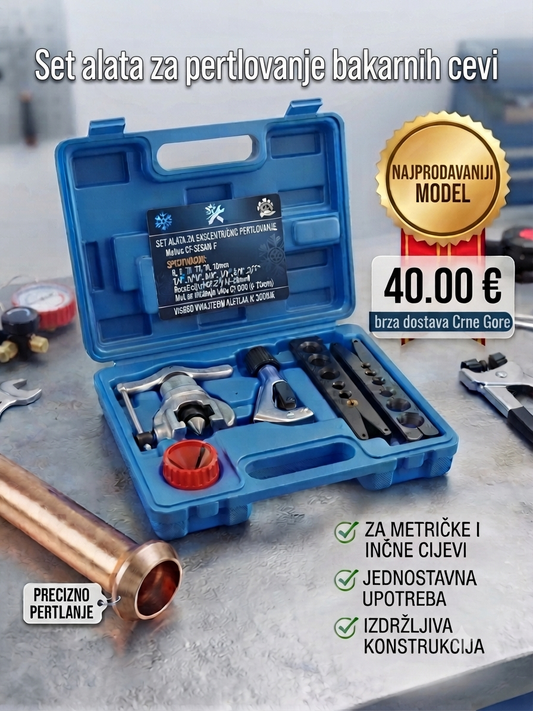 Set alata za pertlovanje bakarnih cevi