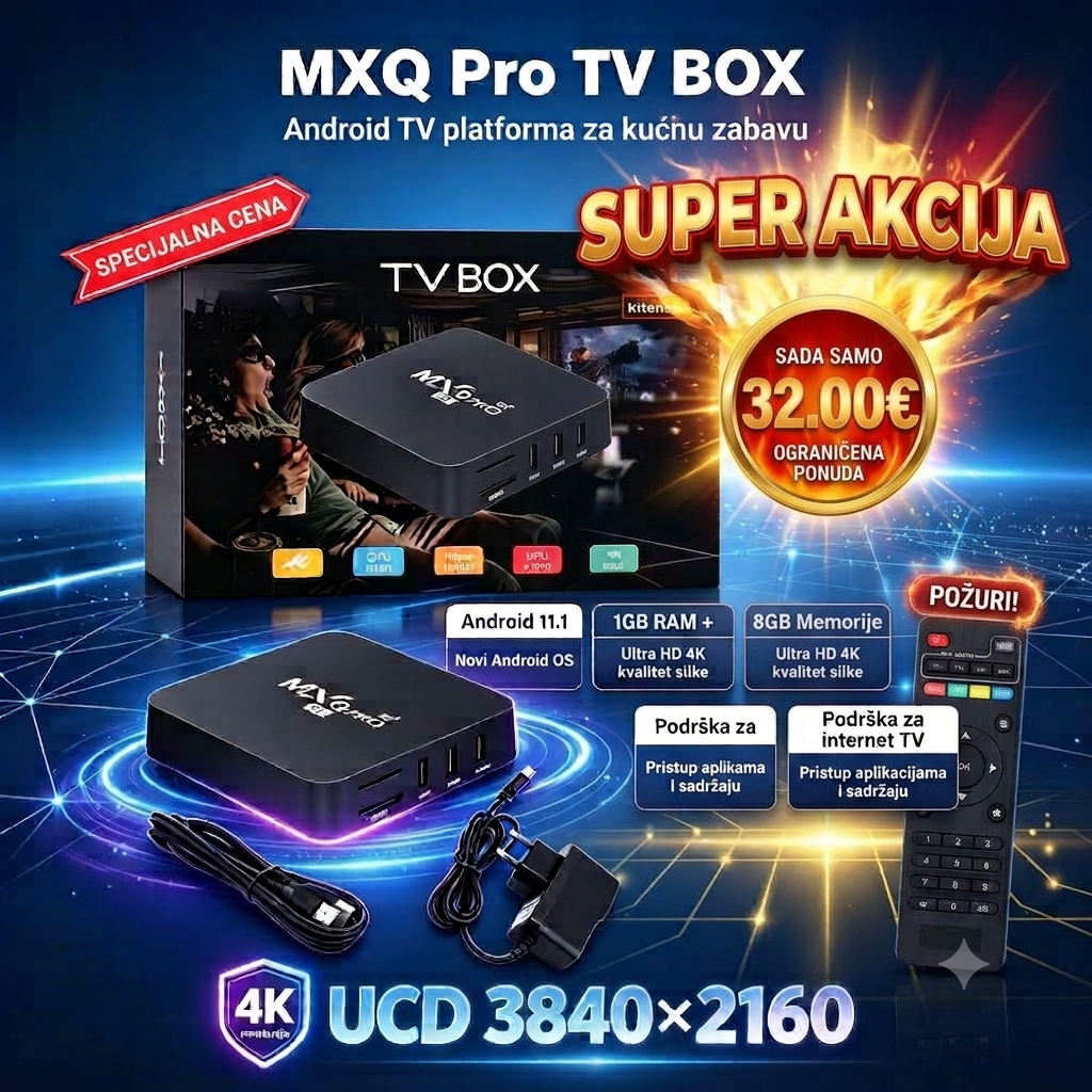 MXQ Pro 4K TV Box – Pretvorite Vaš TV u Pametni Uređaj