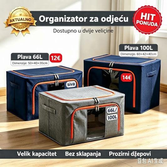 Sklopivi organizator za odjeću | Veliki kapacitet i praktičnost