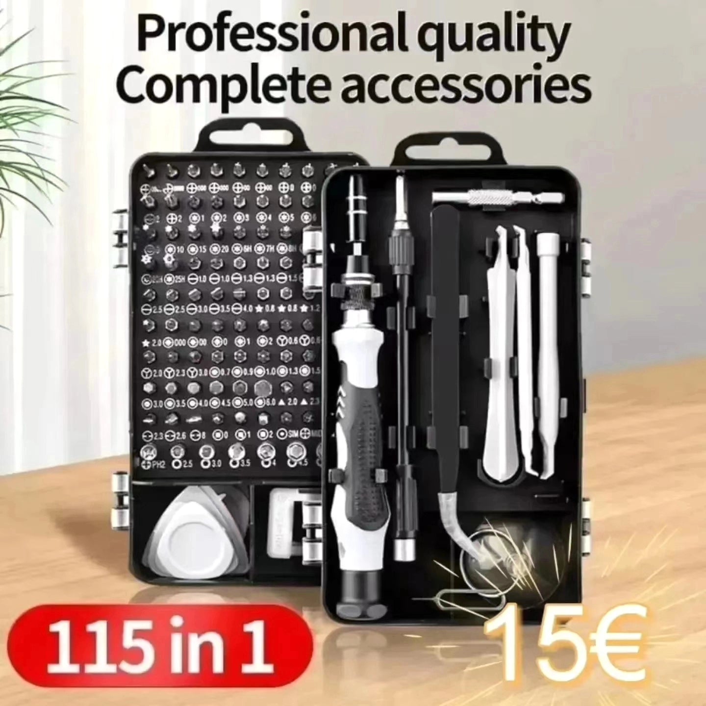 ✅ 115 u 1 set preciznih odvijača i bitova
za popravak elektroničkih uređaja