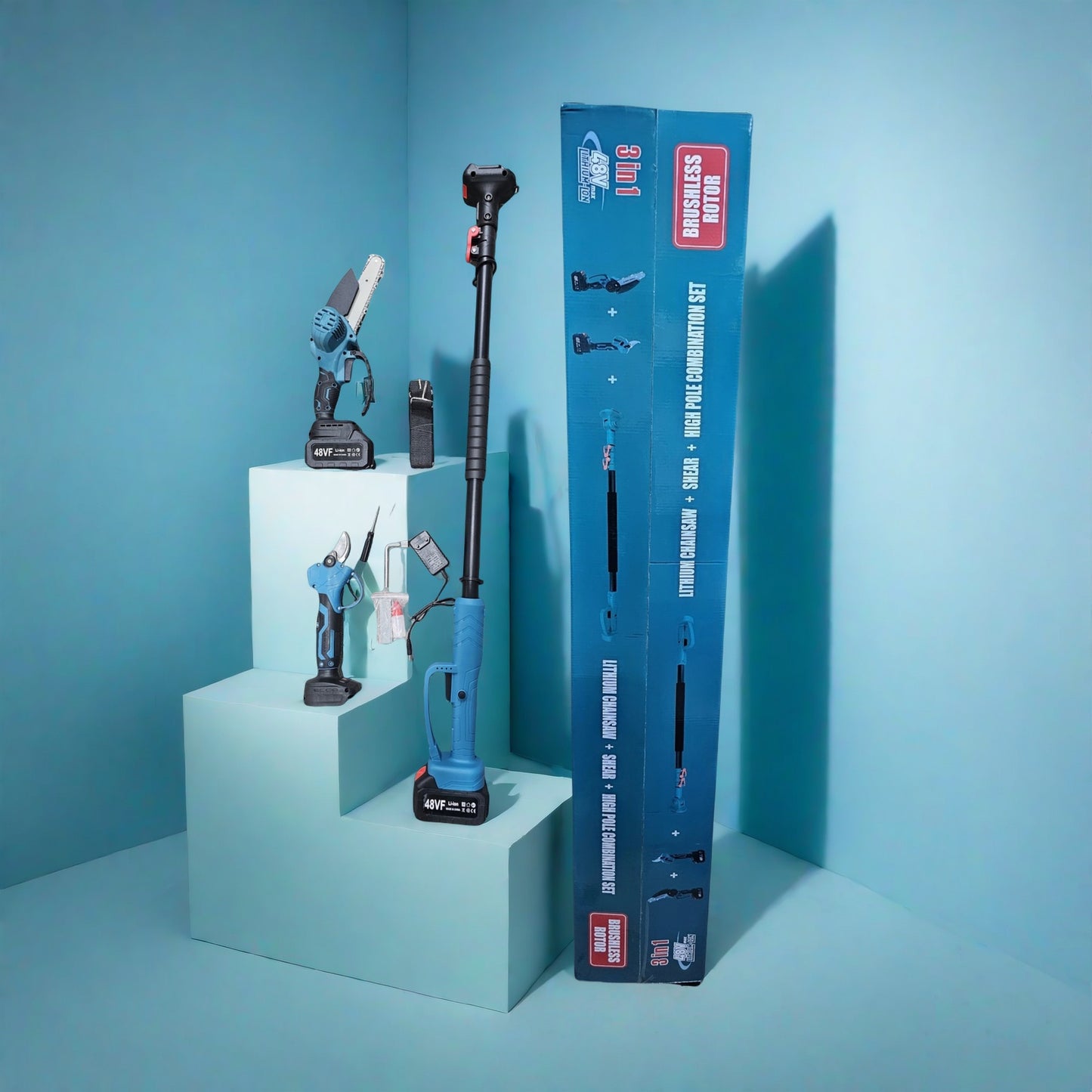 MEGA SET – AKU MAKAZE + AKU MOTORKA + TELESKOP ŠTAP (1.60m)