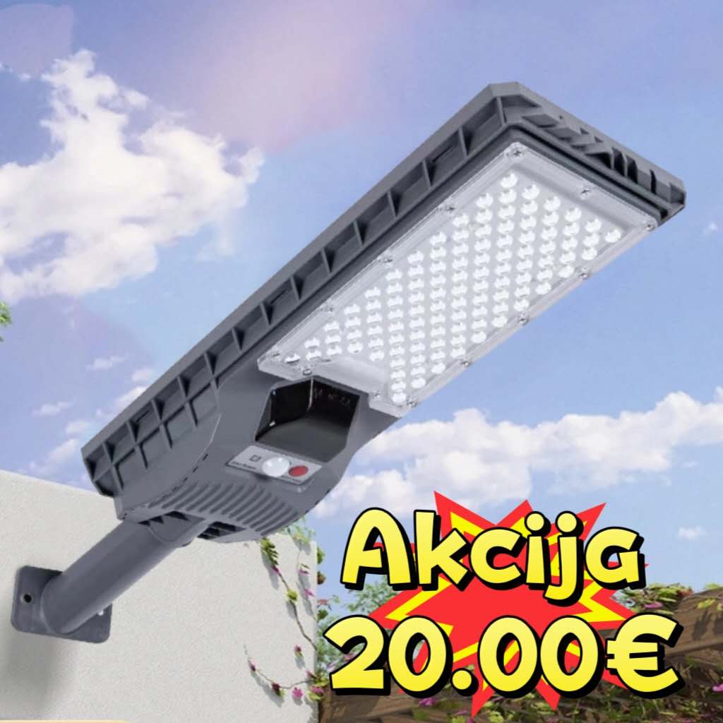 SOLARNA ULIČNA SVJETILKA SNAŽNA VELIKA RUČKA DALJINSKOG UPRAVLJAČA VANJSKI SENZOR KRETANJA 600 W
