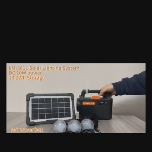 Solarni sistem sa zvucanik+3led lampa